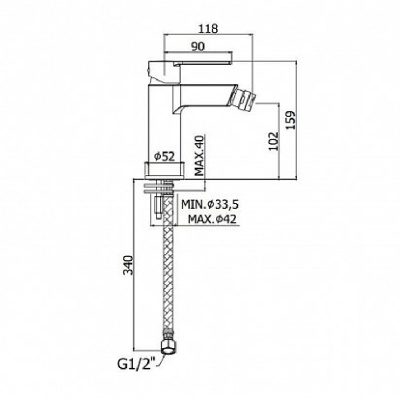 Смеситель для биде Paffoni Ringo RIN131CR Хром
