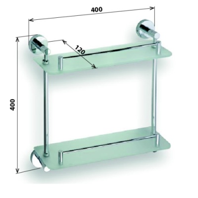 Полка стеклянная Bemeta Omega 104202122 Глянец