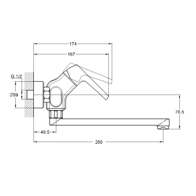Смеситель для кухни G-Lauf LEF12-A232 Хром