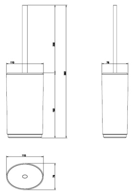 Ерш Gessi Ovale 25344.031 Керамика