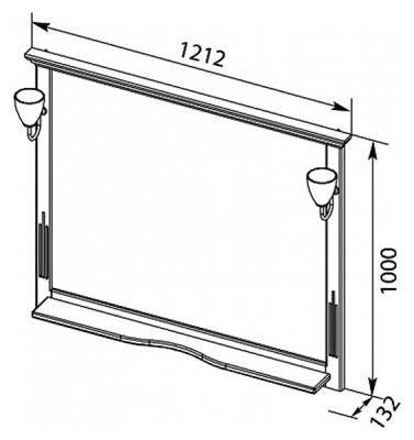 Зеркало Aquanet Лагуна 120 175303 Белое