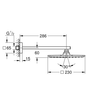 Верхний душ Grohe Rainshower 26054000 Хром