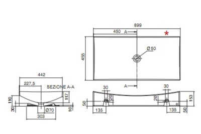 Раковина Scarabeo Tsunami 8038 Белая