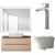 Комплект мебели для ванной BelBagno SET BB N12 Etna 100 подвесной Rovere Bianco