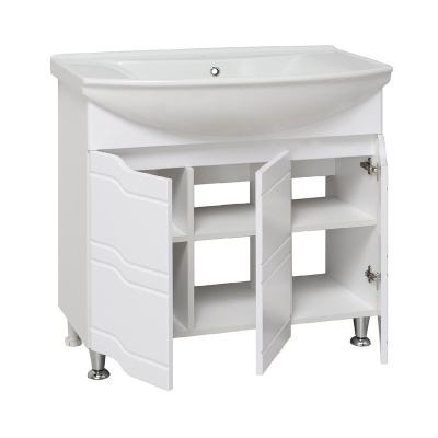 Тумба с раковиной Runo Стиль 85 Белая