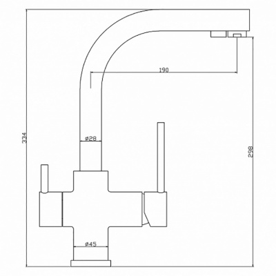 Смеситель для кухни Swedbe Selene Plus 8147 Бронза