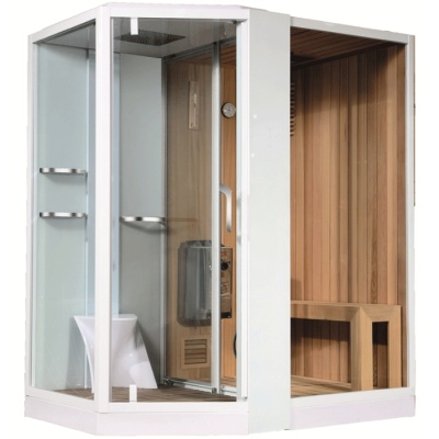 Душевая кабина Orans SR-89103S R white 180x130 с сауной профиль Белый стекла прозрачные