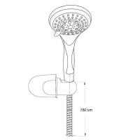 Душевая лейка GPD DST13 Хром