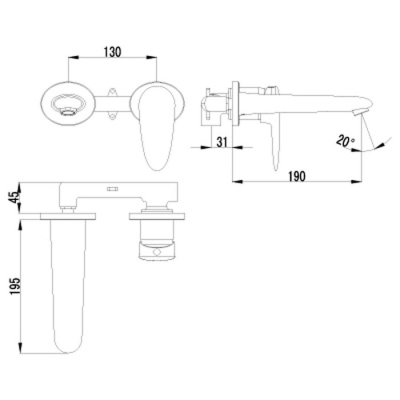 Смеситель для раковины Lemark Status LM4426C Хром