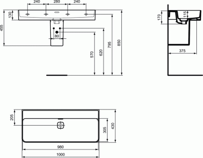 Раковина Ideal Standard Strada II 100 T364001 Евробелая