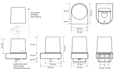 Дозатор для жидкого мыла Bemeta Omega 104309322 Хром