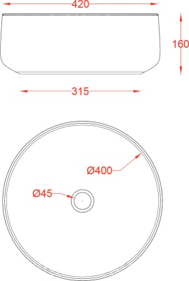 Раковина Artceram Cognac 42 COL001 21 00 Nero germania