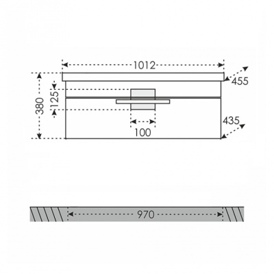 Тумба с раковиной СанТа Калипсо 100 217006лN подвесная Белая