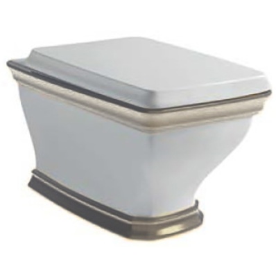 Унитаз Artceram Civitas CIV001 01 93 подвесной Белый с платиновым декором