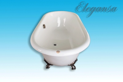 Чугунная ванна Elegansa Gretta 170x75 ножки Хром