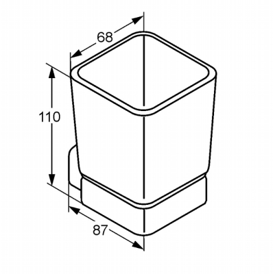 Стакан для зубных щеток Kludi E2 4997505 Хром Белый