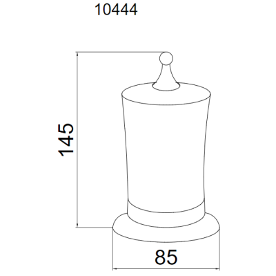 Стакан для ватных дисков Boheme Brillante 10444 Хром
