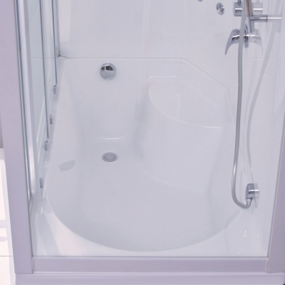Душевой бокс SSWW WU103A R 150x85 c гидромассажем профиль Белый задняя стенка Белая
