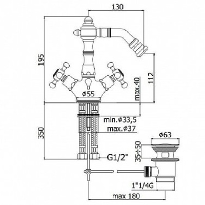 Смеситель для биде Paffoni Belinda FBLV135CR Хром