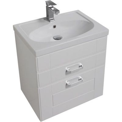 Комплект мебели для ванной Aquanet Рондо 60 195699 подвесной Белый