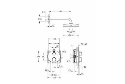 Душевая система Grohe Grohtherm 34726000 с термостатом Хром