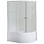 Душевой уголок Royal Bath BK 120х80 RB8120BK-C-L с поддоном профиль Белый стекло матовое
