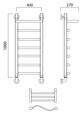 Водяной полотенцесушитель Aquanerzh 05-17A10040 Хром