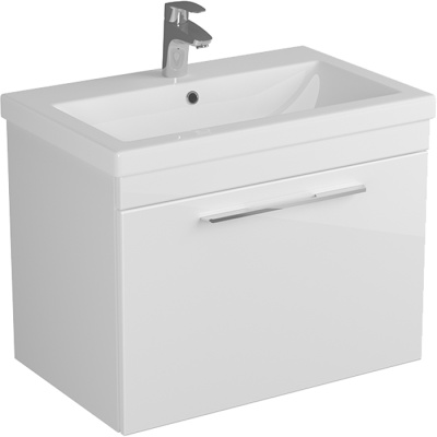 Тумба под раковину Diborg Katarine 70 77.4214 подвесная Белый глянец