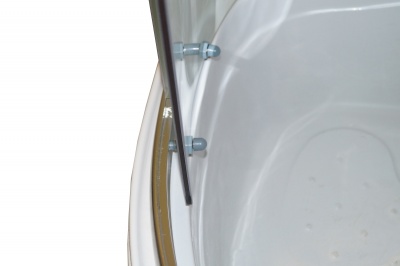 Душевой уголок Parly ZS90 90х190 профиль Полированный алюминиевый стекло матовое