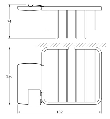 Держатель туалетной бумаги FBS Ryna 029 Хром