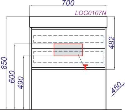 Тумба под раковину Aqwella Clarberg Logic 70 LOG0107N Белая