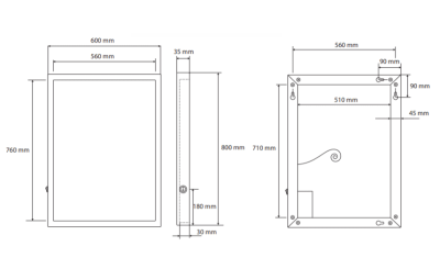 Зеркало Bemeta Hotel 127201679 с подсветкой холодный свет