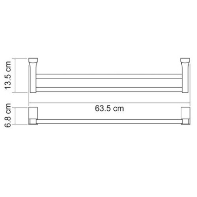 Держатель для полотенец WasserKRAFT Leine K-5040W Хром