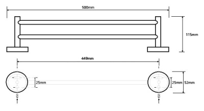 Полотенцедержатель Bemeta Trend-i 104104058 Хром/Белый
