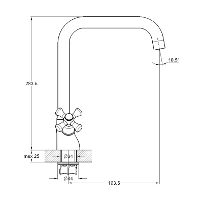 Смеситель для кухни G-Lauf QML4-C827 Хром