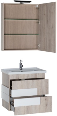 Тумба под раковину Aquanet Мадейра 70 183070 подвесная Дуб кантри