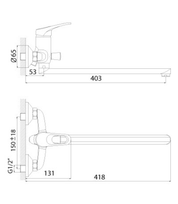 Смеситель Rossinka W35-33 Белый/хром