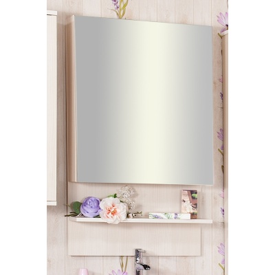 Зеркальный шкаф Бриклаер Карибы 60 Светлая лиственница