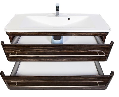 Тумба с раковиной Orange Ольга 110 подвесная Черная