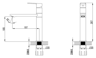 Смеситель для кухни Iddis Edifice ED1BBSG05 черный/хром