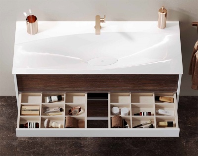 Тумба под раковину Aqwella Clarberg Evolution 120 EV0112CD подвесная Крафт темный