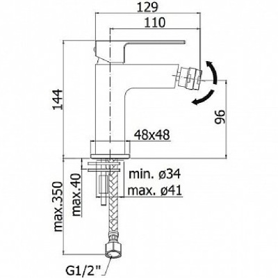 Смеситель для биде Paffoni Elle EL131CR Хром