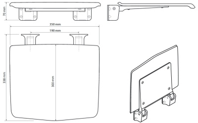 Сиденье для душа Bemeta 203025074 Белое