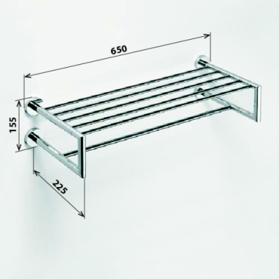 Полка для полотенец Bemeta Omega 104205102 Глянцевый хром
