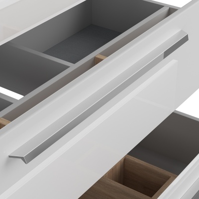 Тумба под раковину Diborg Leonie 80 77.1225 подвесная Белый глянец