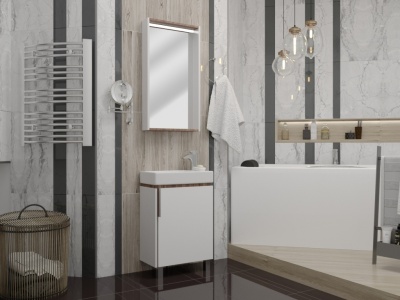 Тумба под раковину Акватон Бэлла 45 1A221501BBAZ0 Белый Джара