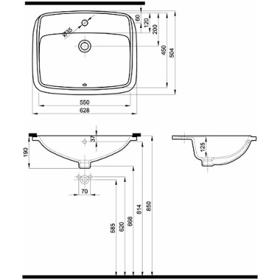 Раковина Kolo Nova Pro 55 M31858000 Белая