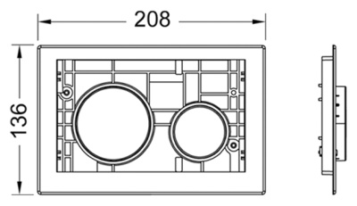 Кнопка смыва Tece Loop Modular 9240667 для унитаза без лицевой панели Черная