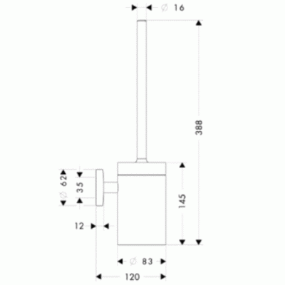 Ершик для унитаза Hansgrohe Logis 40522000 Хром