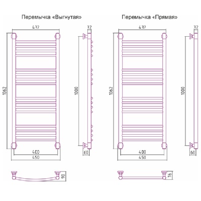 Водяной полотенцесушитель Сунержа Богема+ 1000х400 Хром
